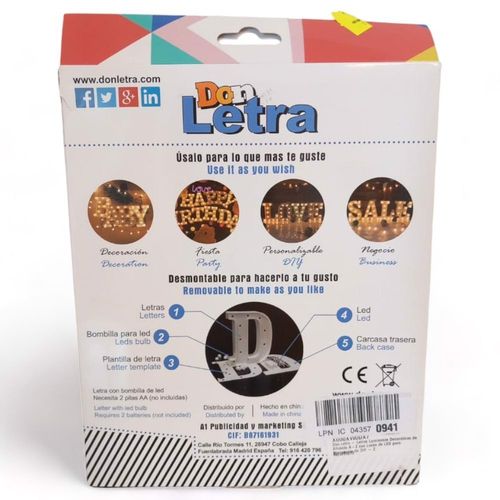 Dekoracyjna Świecąca Litera Z LED na Arena.pl