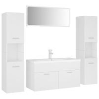 Zestaw mebli łazienkowych, biały, płyta wiórowa