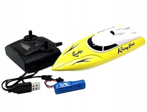 ŁÓDŹ ŁÓDKA MOTORÓWKA NA RADIO Z ŁADOWARKĄ USB ZDALNIE STEROWANA RC + PILOT na Arena.pl