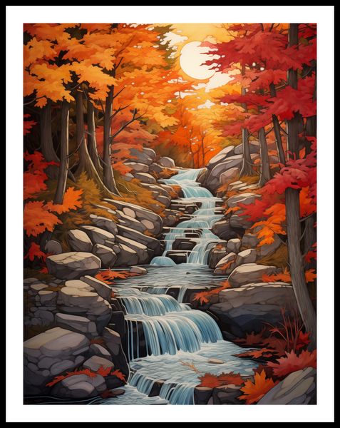 Plakat 50x65cm Jesienne Wodospady zdjęcie 3