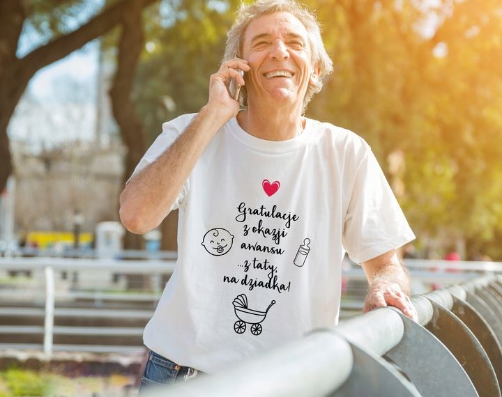 KOSZULKA tshirt ZOSTANIESZ BABCIĄ DZIADKIEM zdjęcie 3