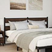 Wezgłowie, brązowy dąb, 200 cm, stal i materiał drewnopochodny