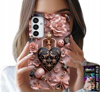 ETUI DO SAMSUNG GALAXY M23 - KOBIECE WZORY KŁÓDKA SERCE CASE + SZKŁO