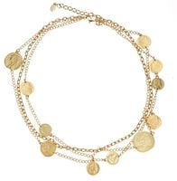 łańcuszek potrójny z monetami (c15/mon/17au)