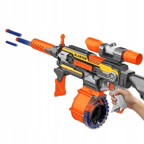 BLASTER SQUAD PISTOLET AUTOMAT MODUŁOWY MAGAZYNEK NA 25 STRZAŁEK +DODATKI na Arena.pl