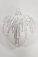 Bombka Choinkowa Białe Serduszko - 1 sztuka