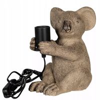 LAMPA MIŚ KOALA STOŁOWA BIURKOWA NOCNA E27 szara 22cm boho dekoracyjna