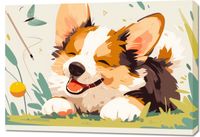 Obraz 100x70cm Beztroski Corgi