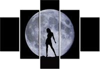 70 100CM OBRAZ 5 ELEM DZIEWCZYNA DRUK PŁÓTNO