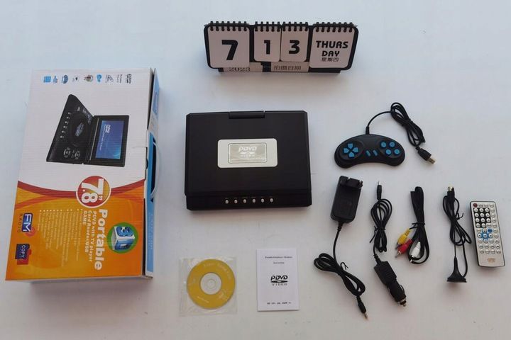 ODTWARZACZ PRZENOŚNY DVD EKRAN SAMOCHODOWY 7,8" INTERFEJS USB zdjęcie 7
