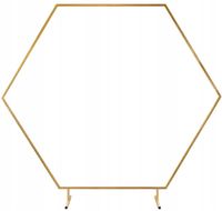STOJAK Stelaż Metalowy HEKSAGON Tło do Zdjęć Sesji Wesele Ścianka 2m