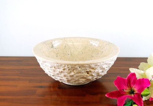 DIVERO Umywalka nablatowa z naturalnego kamienia Sanremo na Arena.pl