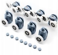 ROLKI KÓŁKA DO KABINY PRYSZNICOWEJ KOMPLET 8 ROLEK