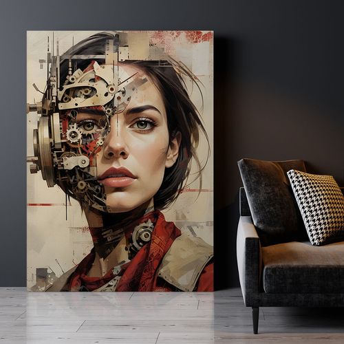 Obraz na płótnie portret maszyna 50x70 cm na Arena.pl