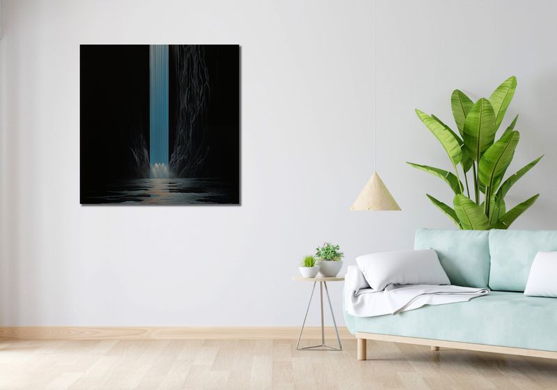 Obraz 90x90cm Wodospad Światła zdjęcie 2
