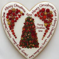 CIASTKO LUKROWANE RED TREE BOŻE NARODZENIE ROZ.S SERCE RĘCZNIE ROBIONE