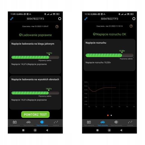 TESTER AKUMULATORÓW 12V APLIKACJA POLSKIE MENU na Arena.pl