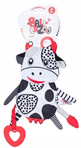 BaliBaZoo KONTRASTOWA KROWA Zabawka dla niemowląt Szeleścik Gryzak 0m+ na Arena.pl