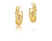 kolczyki półkola z kryształkami z kolekcji classic (p9948au)