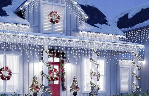 KURTYNA LED SOPLE 23m 500 LED BIAŁY ZIMNY FLASH IP44 LAMPKI ZEWNĘTRZNE na Arena.pl