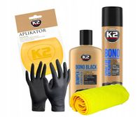ZESTAW DO ODNAWIANIA PLASTIKÓW GUMY GĄBKA APLIKATOR K2 BONO BLACK