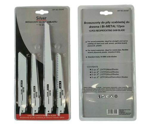 Brzeszczot do piły szablastej wyrzynarki zestaw 28 szt. SilverTools na Arena.pl