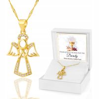 PREZENT Pierwsza Komunia ANIOŁEK ŁAŃCUSZEK GRAWER