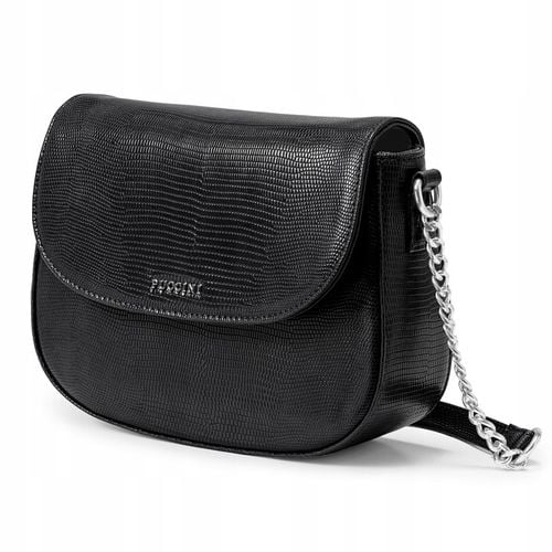 Torebka Damska Crossbody Listonoszka PUCCINI Z Łańcuszkiem Czarna BML057M-1 na Arena.pl