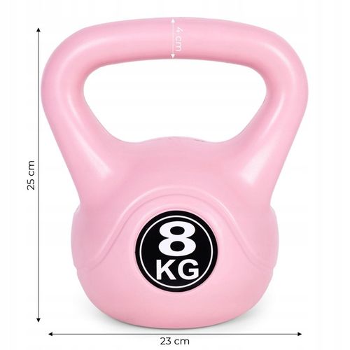 Kettlebell kettle 8 kg do ćwiczeń hantla kula odważnik obciążenie ciężar fi na Arena.pl