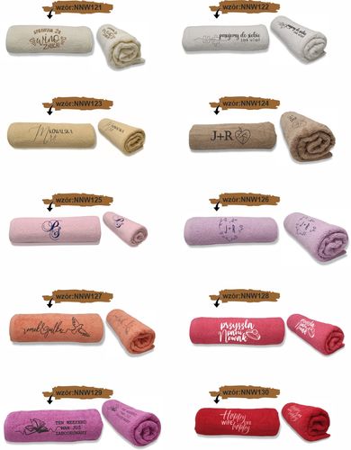 Duże Ręczniki z Twoim haftem MĄŻ IDEALNY DLA MĘŻA na Arena.pl