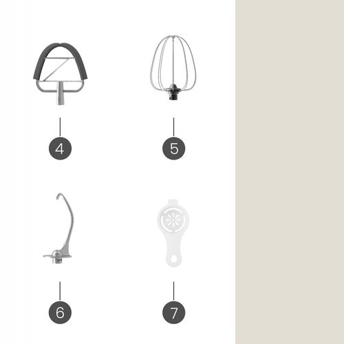 ROBOT KUCHENNY PLANETARNY MIKSER 6,5L 2200W AKCESORIA Duża Misa Czarny na Arena.pl