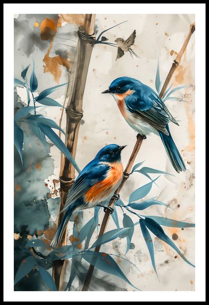 Plakat 53x81cm Trzy Ptaki zdjęcie 3