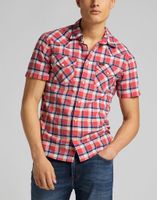 MĘSKA KOSZULA MATERIAŁOWA LEE SS WESTERN AURORA RED L640KKNV M