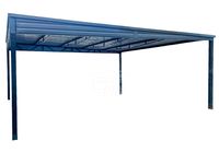 Carport - Wiata samochodowa 6x6m - Antracyt - Dach spad w Przód GP381