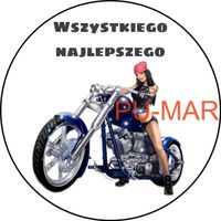 Opłatek na tort Urodziny 18 30 40  Motor Harley Davidson Yamaha Vsk Cross