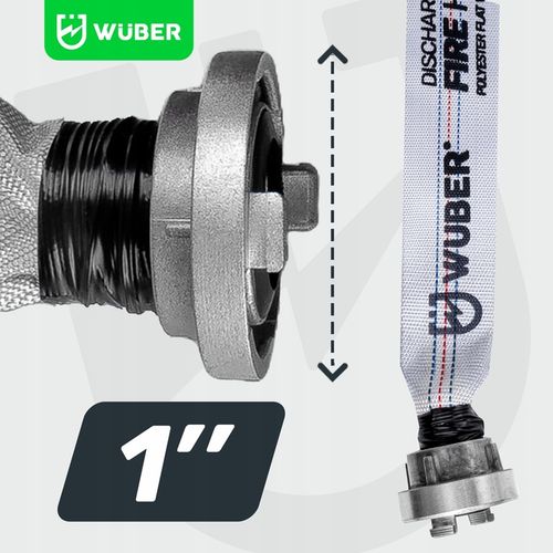 WĄŻ STRAŻACKI DO POMPY BIAŁY FAST-FIX MOCNY DŁUGI DO WODY SZAMBA 1" 20M na Arena.pl