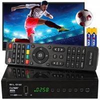 TUNER DEKODER DVB-T2 TV NAZIEMNEJ H.265 HEVC FULL HD USB HDMI BATERIE PILOT