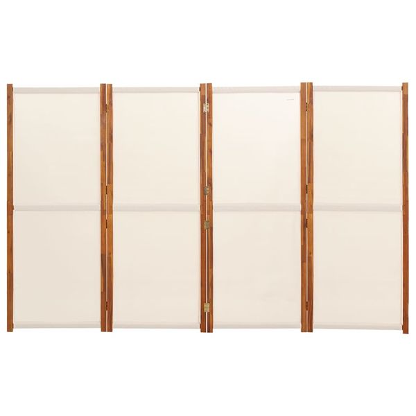 Parawan 4-panelowy, kremowy, 280 x 180 cm zdjęcie 4