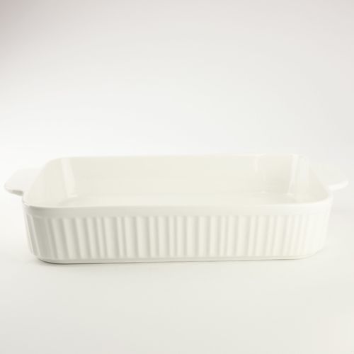 NACZYNIE PORCELANOWE BRYTFANKA DO ZAPIEKANIA MIĘSA RYBY PÓŁMISEK 2L BIAŁA na Arena.pl