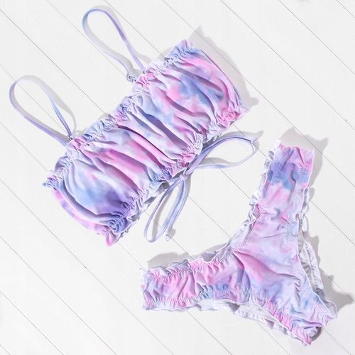 DWUCZĘŚCIOWY STRÓJ KĄPIELOWY BIKINI OPASKA BANDEAU FIGI KOSTIUM PLAŻA BASEN na Arena.pl