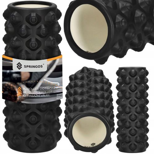 ROLLER WAŁEK DO MASAŻU PLECÓW NÓG RELAKSUJĄCY PIANKOWY 33x10cm DUŻY na Arena.pl