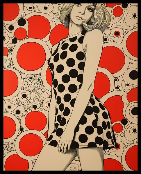 Plakat 40x50cm Czerwone Kropki zdjęcie 2