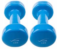 Zestaw Hantli Hantelek Ciężarków Do Ćwiczeń Pokrytych Winylem 2x3 kg