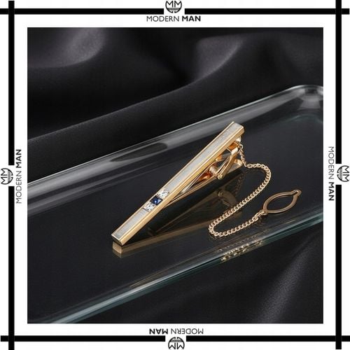 Spinka do krawata + PUDEŁKO złota klasyczna modna prezent dla Niego na Arena.pl