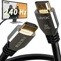 KABEL HDMI 2.1 8K PRZEWÓD ULTRA HIGH SPEED 48Gbps eARC FHD 240Hz VAYOX 3m