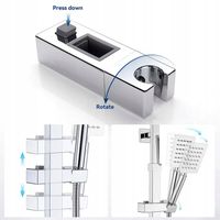 Zestaw prysznicowy Termostatyczna, Regulowana wysokość 98-129 cm, Chrom
