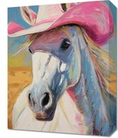 Obraz 40x50cm Różowy Kapelusz