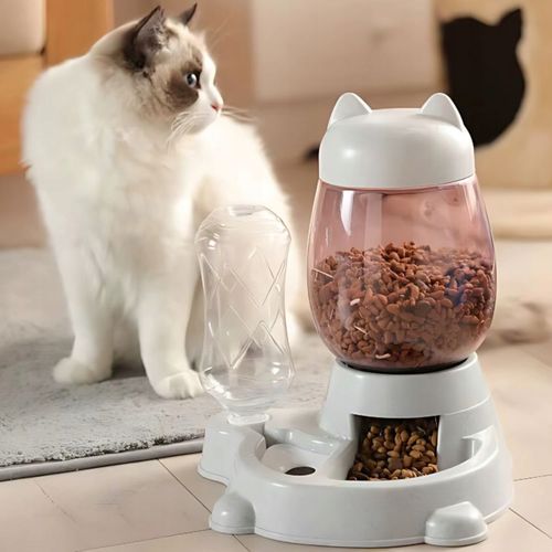 AUTOMATYCZNY PODAJNIK KARMY I WODY DLA KOTA PSA DOZOWNIK MISKA POJEMNIK 2W1 na Arena.pl