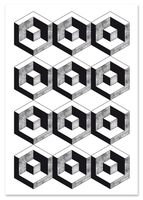 Plakat cyfrowy do wydruku pattern sześcian