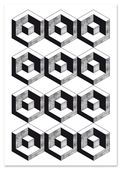 Plakat cyfrowy do wydruku pattern sześcian
